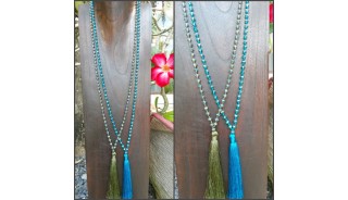 bali beads crystal necklaces tassels wholesale price 60 pieces free shipping